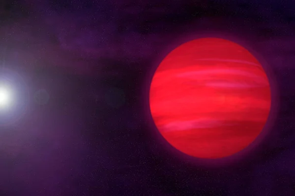 Фантастична екзопланета червоного кольору. Елементи цього боввана були зроблені Насою.. — стокове фото