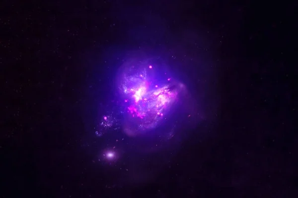 Espiral Galaxy en color violeta. Elementos de esta imagen fueron proporcionados por la NASA . — Foto de Stock