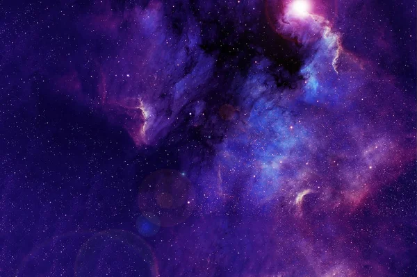 Hermoso espacio, un cúmulo de estrellas y galaxias. Elementos de esta imagen fueron proporcionados por la NASA . —  Fotos de Stock