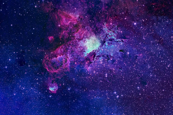 Gyönyörű Kék Tér Csillagokkal Ködökkel Kép Egyes Elemeit Nasa Bocsátotta — Stock Fotó