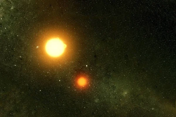 Solen Stjärna Mörk Bakgrund Delar Denna Bild Tillhandahölls Nasa För — Stockfoto