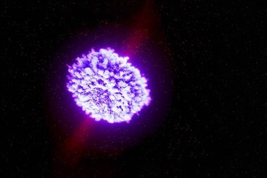 Neutron star with a glow. Elements of this image were furnished by NASA. For any purpose. clipart