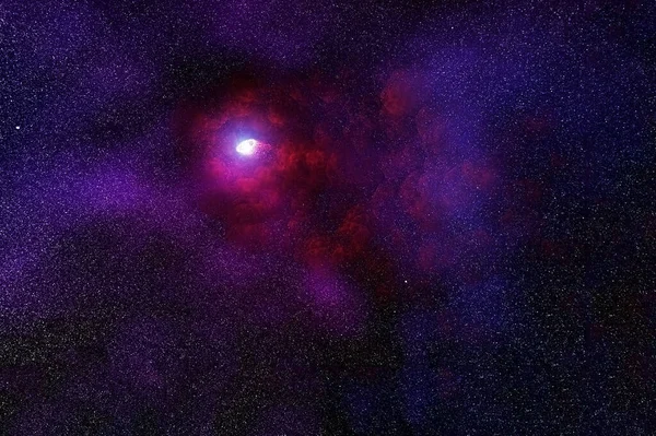 Una hermosa galaxia rosa en el espacio profundo. Elementos de esta imagen fueron proporcionados por la NASA . — Foto de Stock