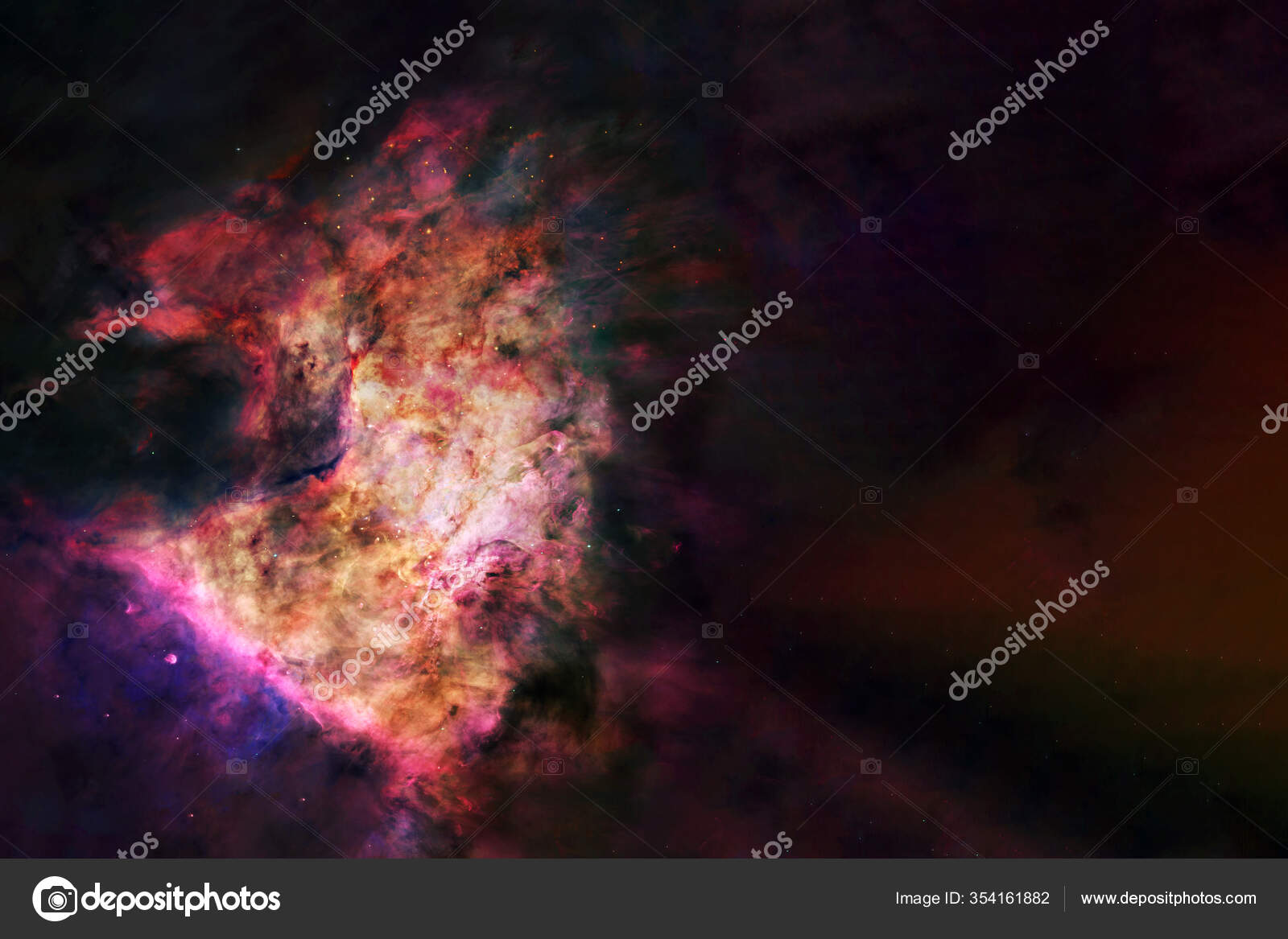 Hermoso Espacio Nebuloso Como Fuego Elementos Esta Imagen