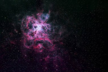 Parlak pembe çizgili güzel bir uzay nebulası. Bu görüntünün elementleri NASA tarafından döşenmiştir. Herhangi bir amaç için.