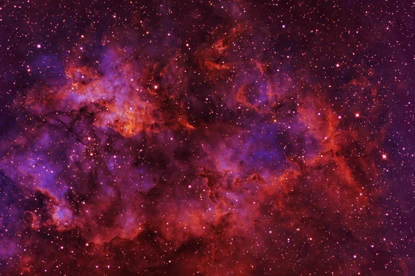 Hermosa Galaxia Color Rojo Con Estrellas Elementos Esta Imagen Fueron —  Fotos de Stock