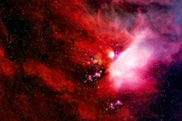Galáxia Vermelha Espaço Profundo Elementos Desta Imagem Fornecidos Pela Nasa — Fotografia de Stock