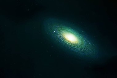 Uzayın derinliklerinde bir galaksi. NASA tarafından desteklenen bu görüntünün elementleri.