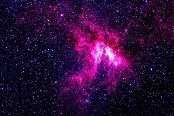 Uzayın derinliklerinde kırmızı galaksi. NASA tarafından desteklenen bu görüntünün elementleri.