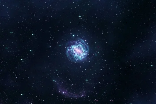 별 과 성운 이 있는 아름다운 푸른 공간입니다. 이 사진의 요소들은 NASA 가 제공하였다. — 스톡 사진