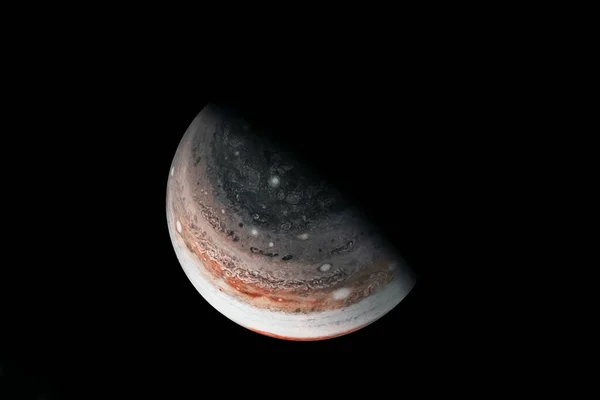 Сатурн в необычных цветах, на темном фоне. Элементы этого изображения были представлены НАСА . — стоковое фото