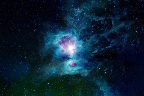 Piękna Niebieska Przestrzeń Gwiazdami Mgławicami Elementy Tego Obrazu Zostały Dostarczone — Zdjęcie stockowe
