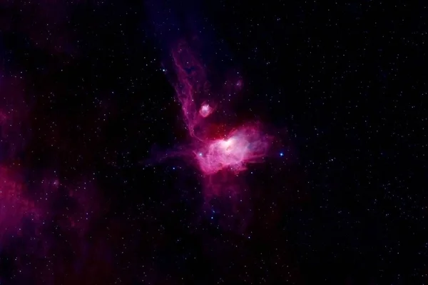 Una galaxia rosa en el espacio profundo. Elementos de esta imagen fueron proporcionados por la NASA . — Foto de Stock