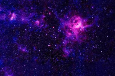 Derin uzayda güzel bir galaksi. Bu görüntünün elementleri NASA tarafından döşendi..
