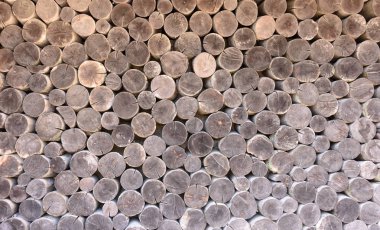 Tüm günlükleri duvar doğal renk arka plan yatay doku yakın çekim kesmek