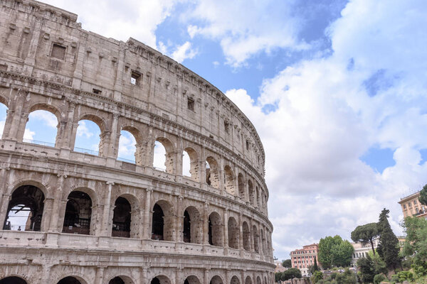 The old Colosseum in Rome, the gladiators fight.