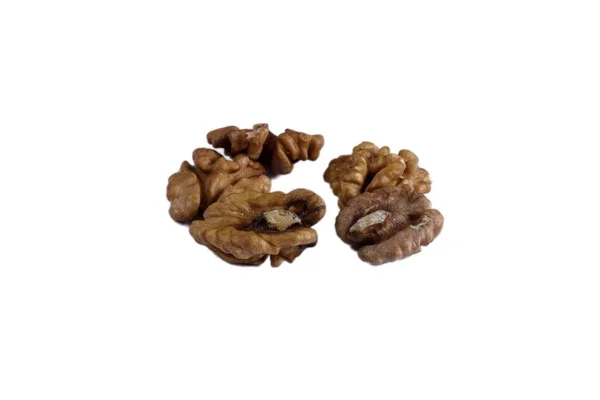 A lot of walnut isolated on white background — Stock Photo, Image