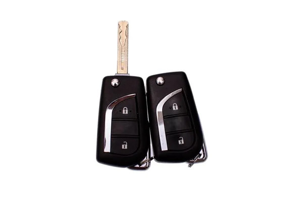 Beyaz arka plan üzerinde izole düğmeleri ile araba anahtar — Stok fotoğraf