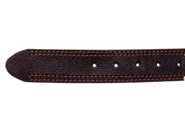 Beyaz arka plan üzerinde izole moda erkek kahverengi gri deri kemer