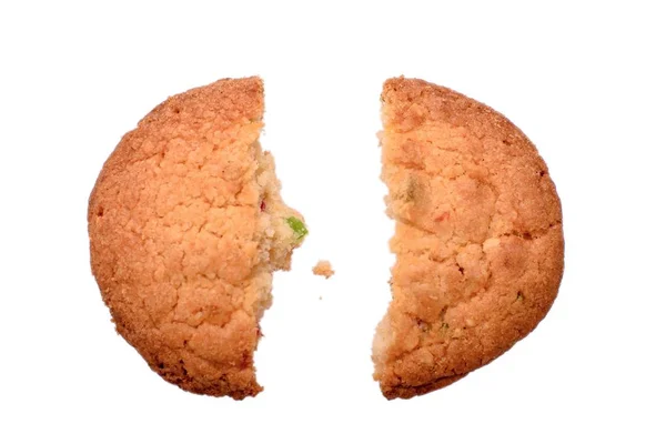 谷类食品美味圆姜饼孤立在白色背景上 — 图库照片