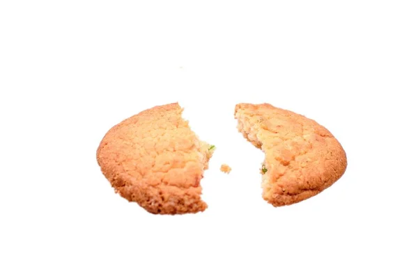 Müsli köstliche runde Lebkuchen isoliert auf weißem Hintergrund — Stockfoto