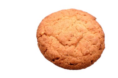 Beyaz arka plan üzerinde izole tahıl lezzetli yuvarlak gingerbread