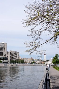Rusya, Moskova - 30 Haziran, 2017:View Nehri tarihi kentin dolgu için