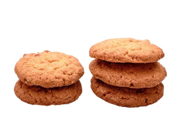 Müsli köstliche runde Lebkuchen isoliert auf weißem Hintergrund — Stockfoto