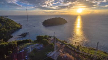 Phomethep cape önünde hava fotoğrafçılığı Adası 