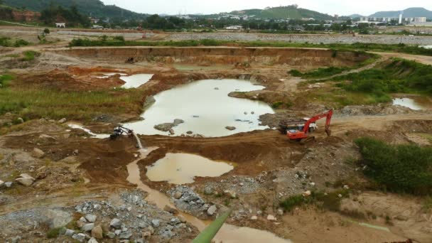 Nueva construcción de presas en Chalong — Vídeo de stock