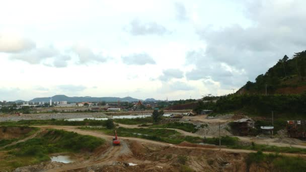 Construção de novas barragens em Chalong — Vídeo de Stock