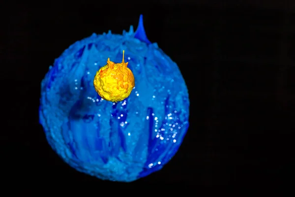 热固油墨月球和地球的深度空间 — 图库照片