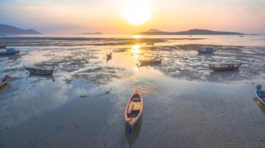 Havadan görünümü balıkçı teknesi Sunrise