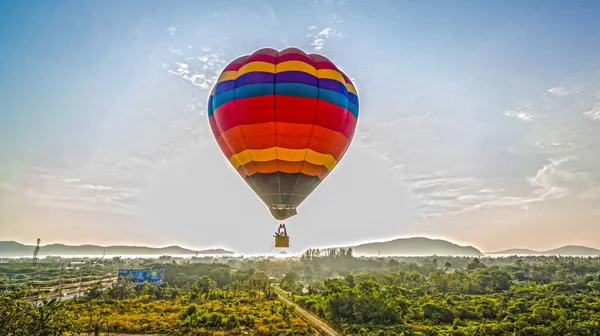 Photographie aérienne avec ballon à air chaud — Photo