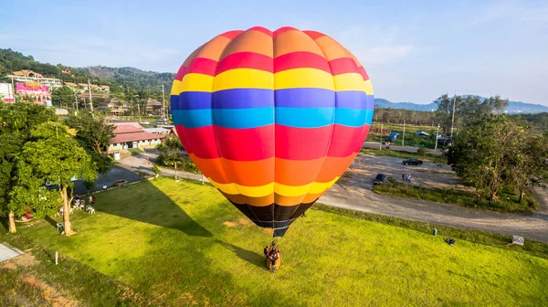 Luftaufnahmen mit Heißluftballon — Stockfoto