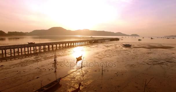 Palai pier in Chalong gulf — Stock Video