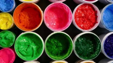 plastisol mürekkep teneke yeşil tonu ve kırmızı sesi Üstten Görünüm