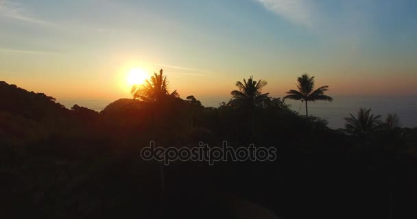 Aerial photography around 3 beaches viewpoint you can see Phomthep view point,Niharn beach,Chalong gulf,and Phuket's big Buddha — Stock Video