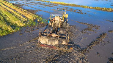 Çiftçi kullanım traktör zemin hazırlamak