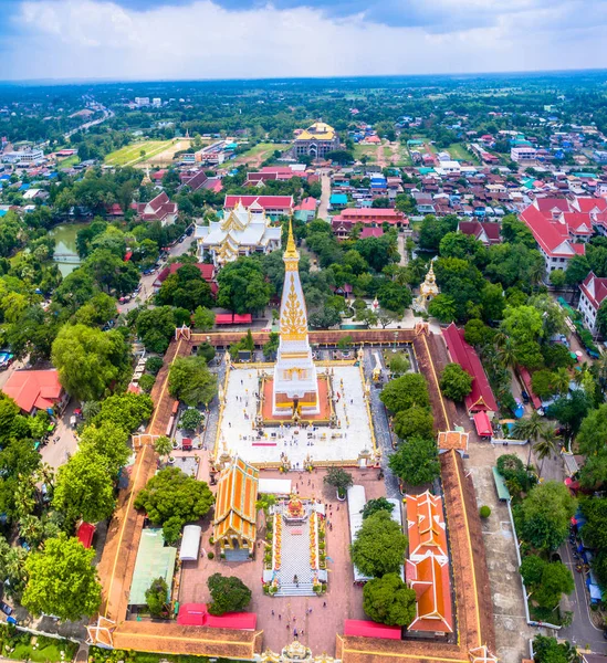 Beautiful Prathat Phanom pagoda at Kong river — Stock Photo, Image