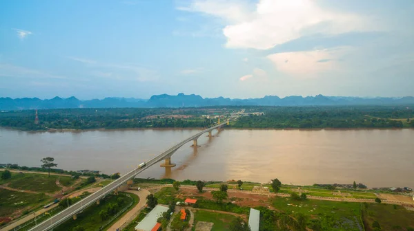 Tredje thailändska och Laos vänskapsbron — Stockfoto