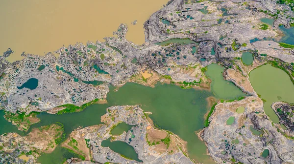 3000 복 보이지 않는 아름 다운 메콩 강의 록 — 스톡 사진
