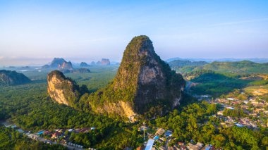 hava fotoğrafçılığı Phang Nga şehir sabah