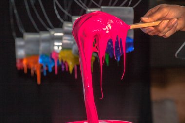 Tahta kaşık fabrika tee gömlek pembe Plastisol mürekkep