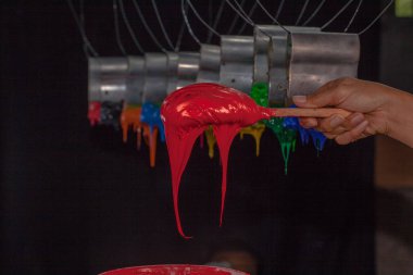 Tahta kaşık fabrika tee gömlek Kırmızı Plastisol mürekkep