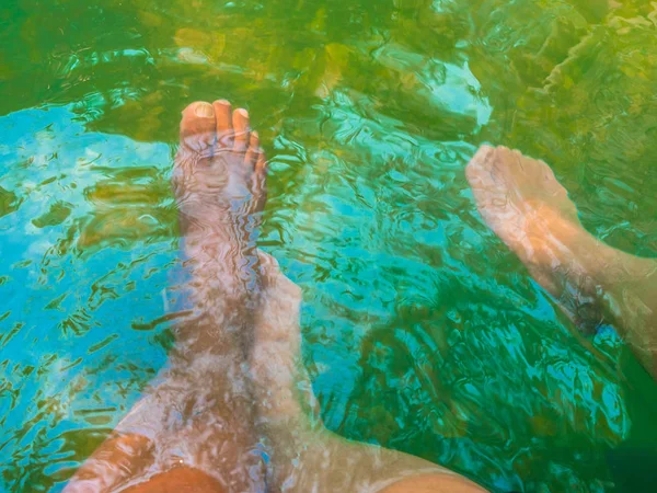 Fonte termal de Hindad em Kanchanaburi — Fotografia de Stock