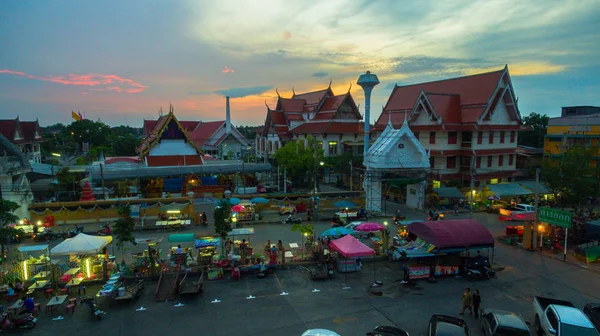 Romhub-Markt für Luftaufnahmen bei Sonnenuntergang — Stockfoto