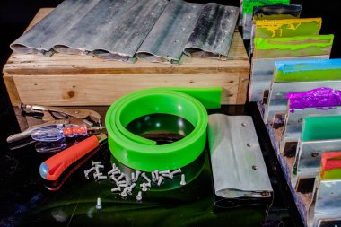 ekran yazdırma tee gömlek için yeşil moloz