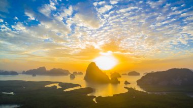 Samed Nang o bakış açısı çarpıcı panoramik manzaraya