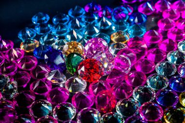 Colorful polished diamond jewelry clipart